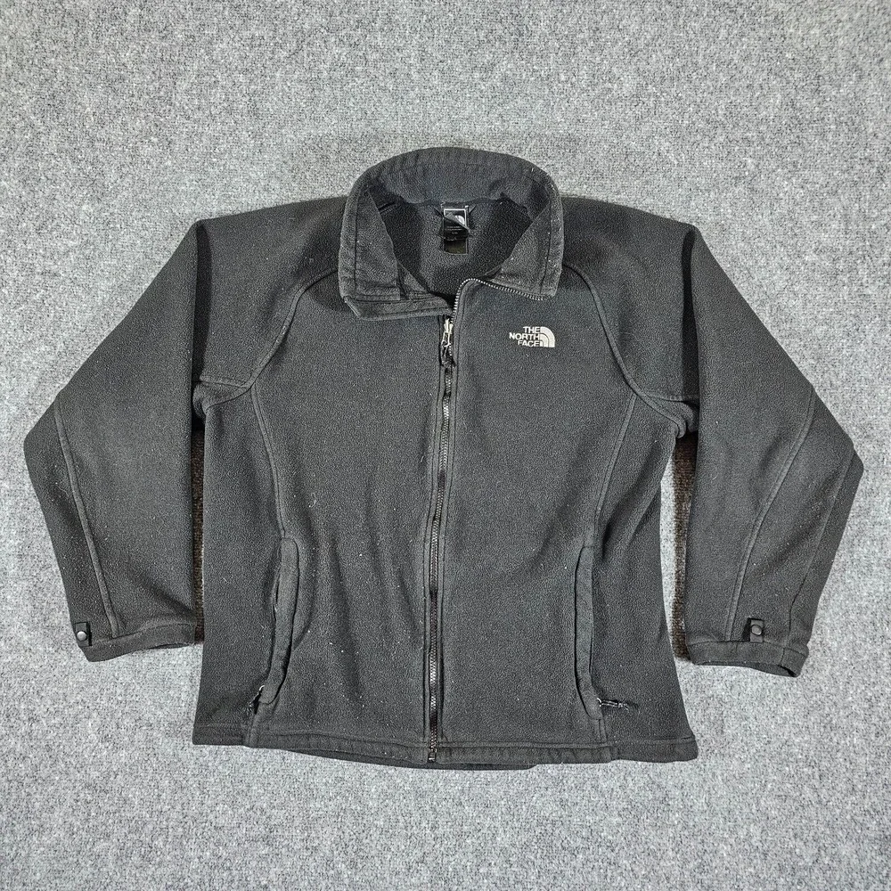 The North Face Reversible Fleece Zip Up Jacket Black Men's Size Large Outdoors